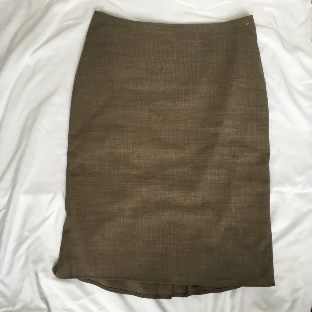 Ann Taylor brown pencil skirt NWT